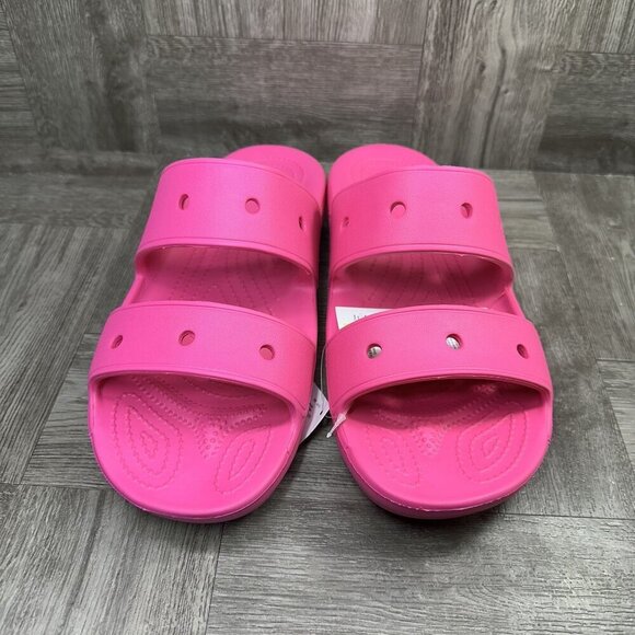 CROCS Classic Women's size 11 Hot Pink Open Toe Sandals - Picture 4 of 7
